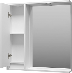 Brevita Зеркальный шкаф Balaton 90 L белый – фотография-2
