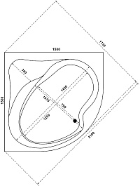 Bas Акриловая ванна Аура 150х150 – фотография-3