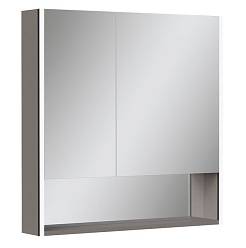 Equil Зеркальный шкаф Smile 80 лен антрацит – фотография-1