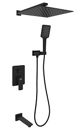 Oliveeka Душевой комплект D OL-88939003-MB черный матовый – фотография-1