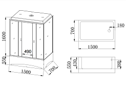 Taliente Душевой бокс 150/70 TA-15070G – фотография-2
