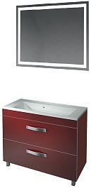 Какса-а Мебель для ванной Хилтон 100 напольная, бордо – фотография-1