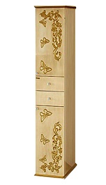 Misty Пенал для ванной Бабочка 35 R бежевый, патина – фотография-1