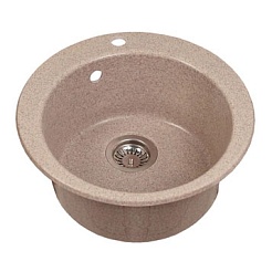 Акватон Мойка "ИВЕРИЯ" круглая, розовая – фотография-1