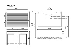 Sancos Тумба под раковину Folk 70 bianco – фотография-5