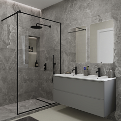 Зов Тумба под раковину Дион 120 подвесная платиновая – фотография-2