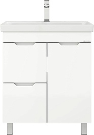 Onika Тумба с раковиной Айленд 70 с б/к белая – фотография-1