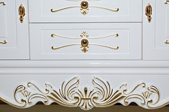 Misty Тумба с раковиной Bianco 90 белая сусальное золото – фотография-10