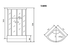 Timo Душевая кабина T-8890 F – фотография-3