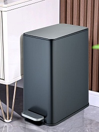 WeltWasser Ведро для мусора WW Paolo BL 15L черное матовое – фотография-2