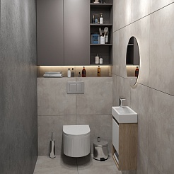 Teymi Тумба с раковиной Nura 37 L подвесная дуб/белый – фотография-6