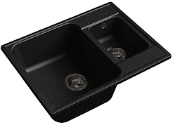 Raiber Мойка кухонная Брухберг RQ233 антрацит – фотография-1