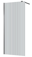 Azario Душевая перегородка Walk-in 120/195 рифленое стекло профиль матовый графит