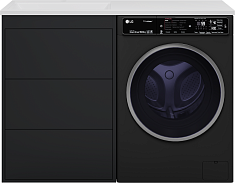 Brevita Тумба с раковиной Grafit 120 L под стиральную машину графит