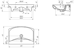 Onika Тумба с раковиной Харпер 60.10 белая глянцевая/мешковина – фотография-10