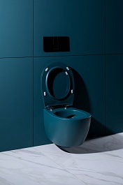 Allen Brau Унитаз подвесной Fantasy 4.11004.PT петроль с крышкой 4.11005.PT – фотография-15