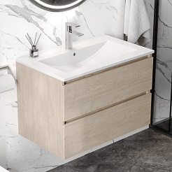 Teymi Тумба под раковину Laina 75 подвесная дуб светлый – фотография-5