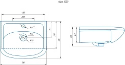 Onika Тумба с раковиной Милтон 50 белая – фотография-9