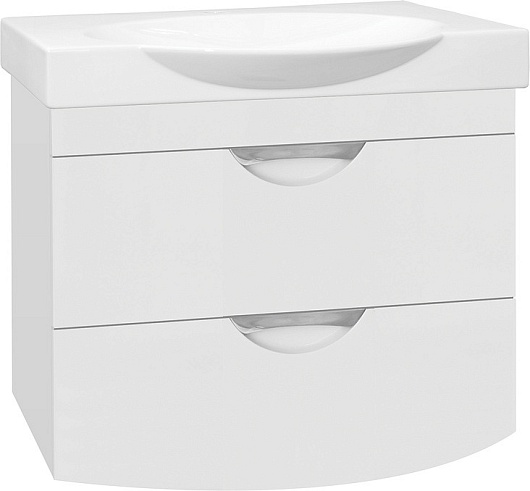 Style Line Тумба с раковиной Жасмин-2 76 Люкс белая – фото-1