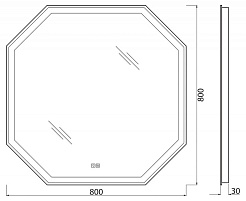 BelBagno Зеркало SPC-OTT-800-800-LED-TCH-WARM – фотография-4