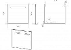 Misty Зеркало с подсветкой Натали 80 – фотография-3