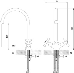 Rossinka Смеситель для кухни H02-72R хром – фотография-2