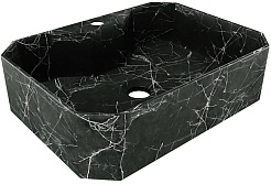 Teymi Раковина накладная Netta 50 T51203 черный мрамор – фотография-1