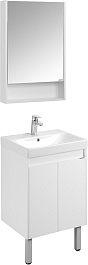 Акватон Мебель для ванной Сканди Doors 55 белая – фотография-1