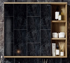 Onika Зеркальный шкаф Легран 80 дуб галифакс – фотография-1