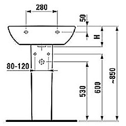 Laufen Пьедестал для раковины Pro 1995.0.000.000.1 – фотография-2