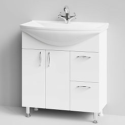 Водолей Мебель для ванной Колумбия 75 R белый – фотография-4