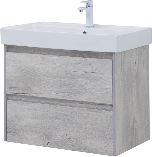 Aquanet Мебель для ванной Nova Lite 75 подвесная дуб белый – картинка-5