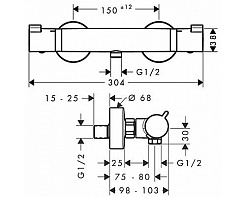 Hansgrohe Термостат Ecostat Comfort 13116000 для душа – фотография-3