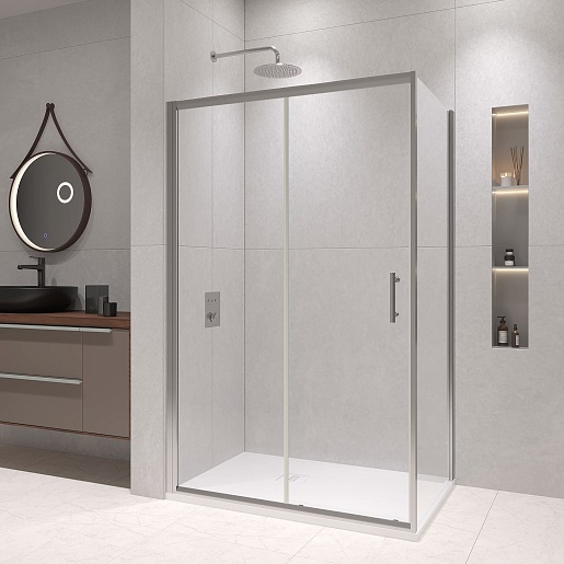 RGW Душевой уголок Passage PA-145 120x80 профиль хром стекло прозрачное – фотография-2