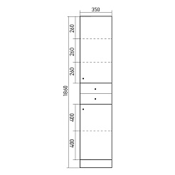 Mixline Пенал для ванной Нептун 35 – фотография-2