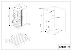 Ceruttispa Душевая кабина SW-C90120 – фотография-6