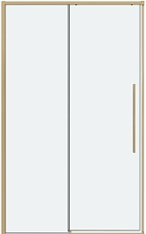 Grossman Душевая дверь в нишу Galaxy 140x195 профиль золото сатин стекло прозрачное – фотография-1