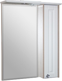 Mixline Зеркало-шкаф Версаль 65 R белый/белое дерево – фотография-1