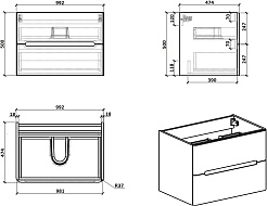 Parly Мебель для ванной River 100 подвесная лилейно-белая – фотография-16