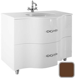 Водолей Тумба с раковиной Ариадна 106 Шоколад – фотография-1