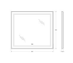 BelBagno Зеркало SPC-KRAFT-900-800-LED-TCH-WARM – фотография-7