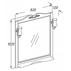 Opadiris Зеркало для ванной Клио 80 беленый бук – фотография-2