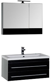 Aquanet Мебель для ванной Верона 90 черная подвесная (230313) – фотография-1