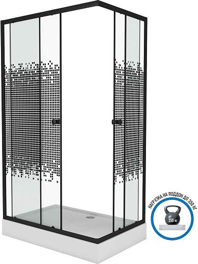 Niagara Душевой уголок Eco 100x80 NG-018-14Q Black – фотография-2