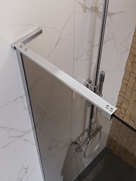 BelBagno Душевая перегородка Uno UNO-L-1-TB-90-BR-Cr 90x200 профиль хром стекло бронза – фотография-5