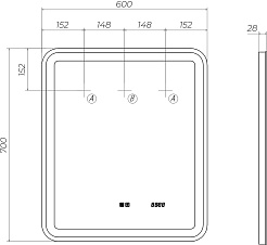 Vigo Мебель для ванной Grani 600-0-1 подвесная белая/дуб золотой – фотография-18