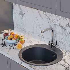 Mixline Мойка кухонная ML-GM11 антрацит – фотография-3