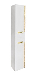 Misty Шкаф-пенал Престиж 35 R белый/золотая патина – фотография-4