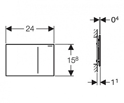 Geberit Кнопка смыва Sigma 70 115.620.SI.1 белое стекло – фотография-2