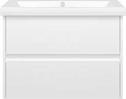 Misty Тумба для умывальника Алиса 75, 2 ящика, подвесная – фотография-1